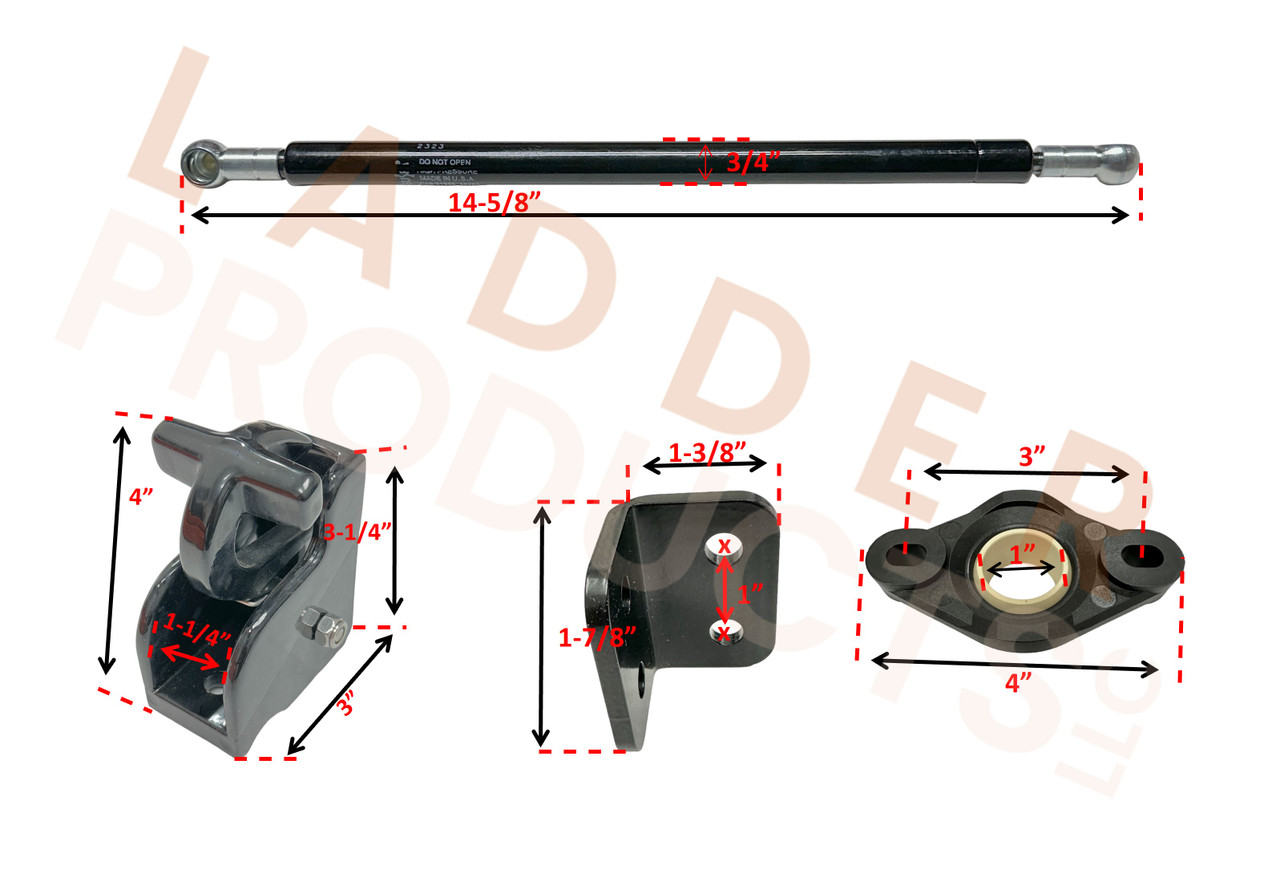 LadderProducts.com | Adrian Steel Drop Down Ladder Rack (DDLR) Curbside Hardware Kit HDW51722