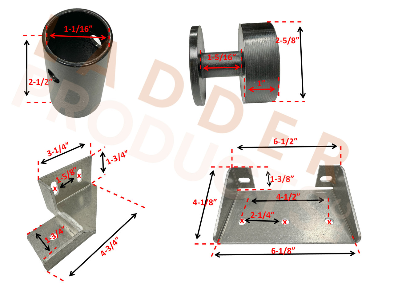 LadderProducts.com | Adrian Steel Drop Down Ladder Rack (DDLR) Curbside Hardware Kit HDW51722