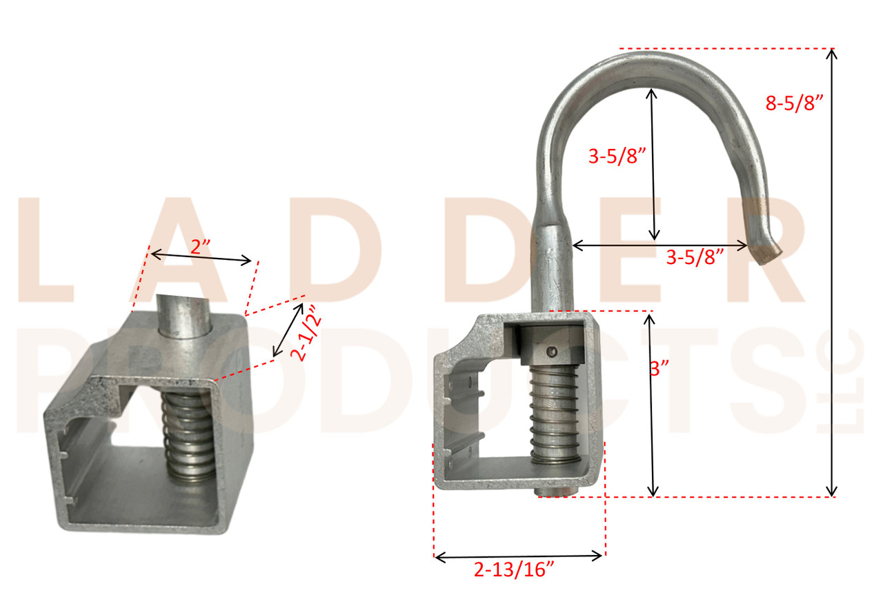 LadderProducts.com | Werner Extension Ladder Right Side Cable Hook Kit 74-2