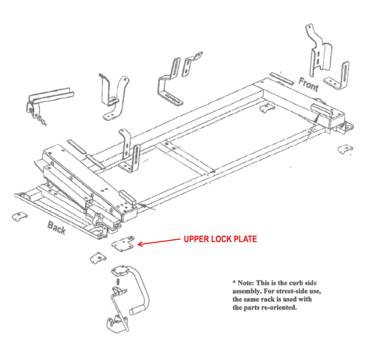 Adrian Steel Upper Lock Plate 28649-0