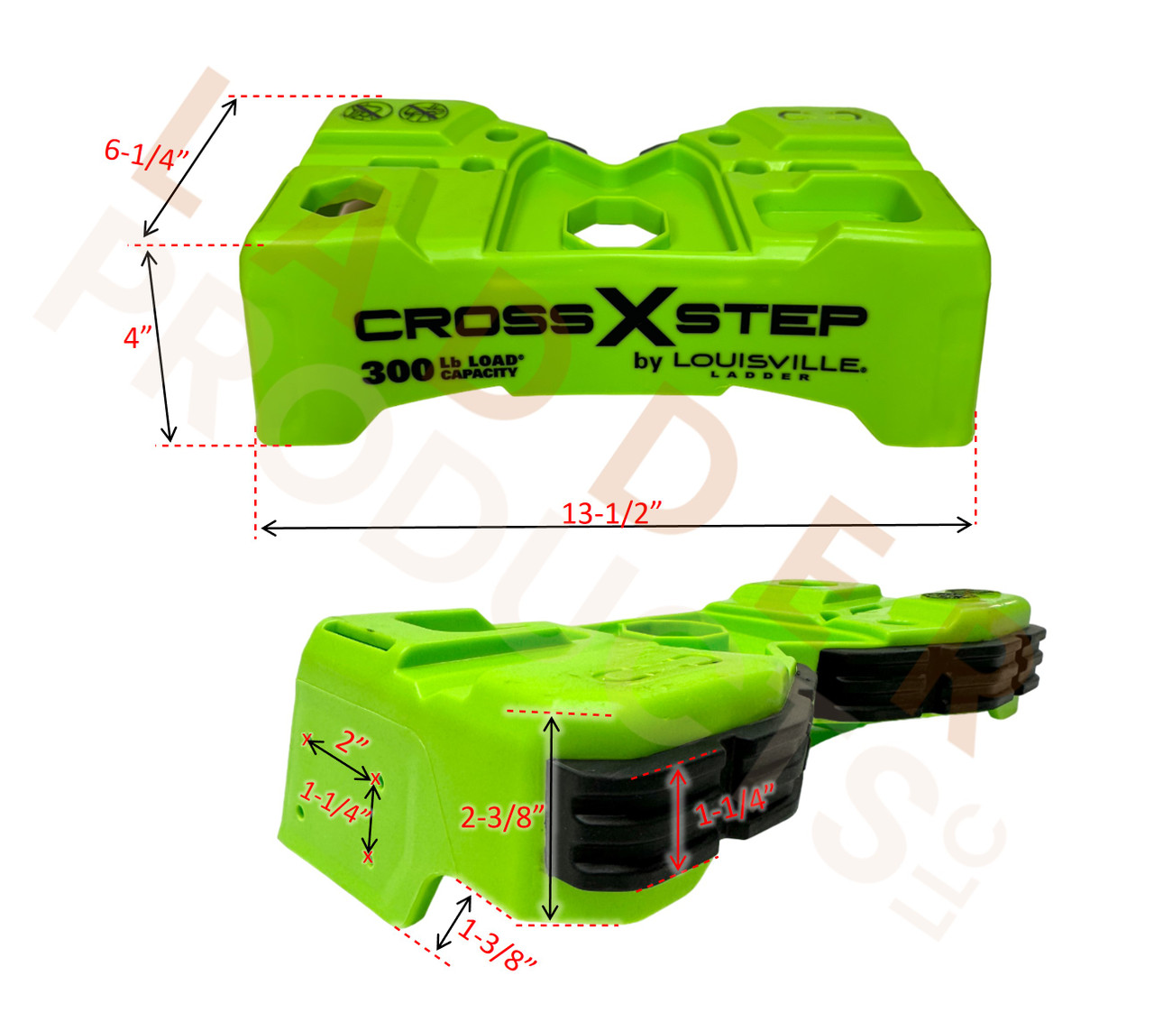 Louisville Cross Step Ladder Pro Top Cap PK1235