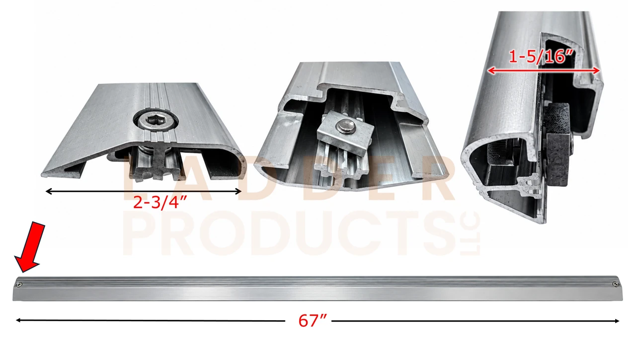 LadderProducts.com | Prime Design AluRack add-on 67' Heavy Duty Crossbar Module AR-2011, AR-2011-BLK