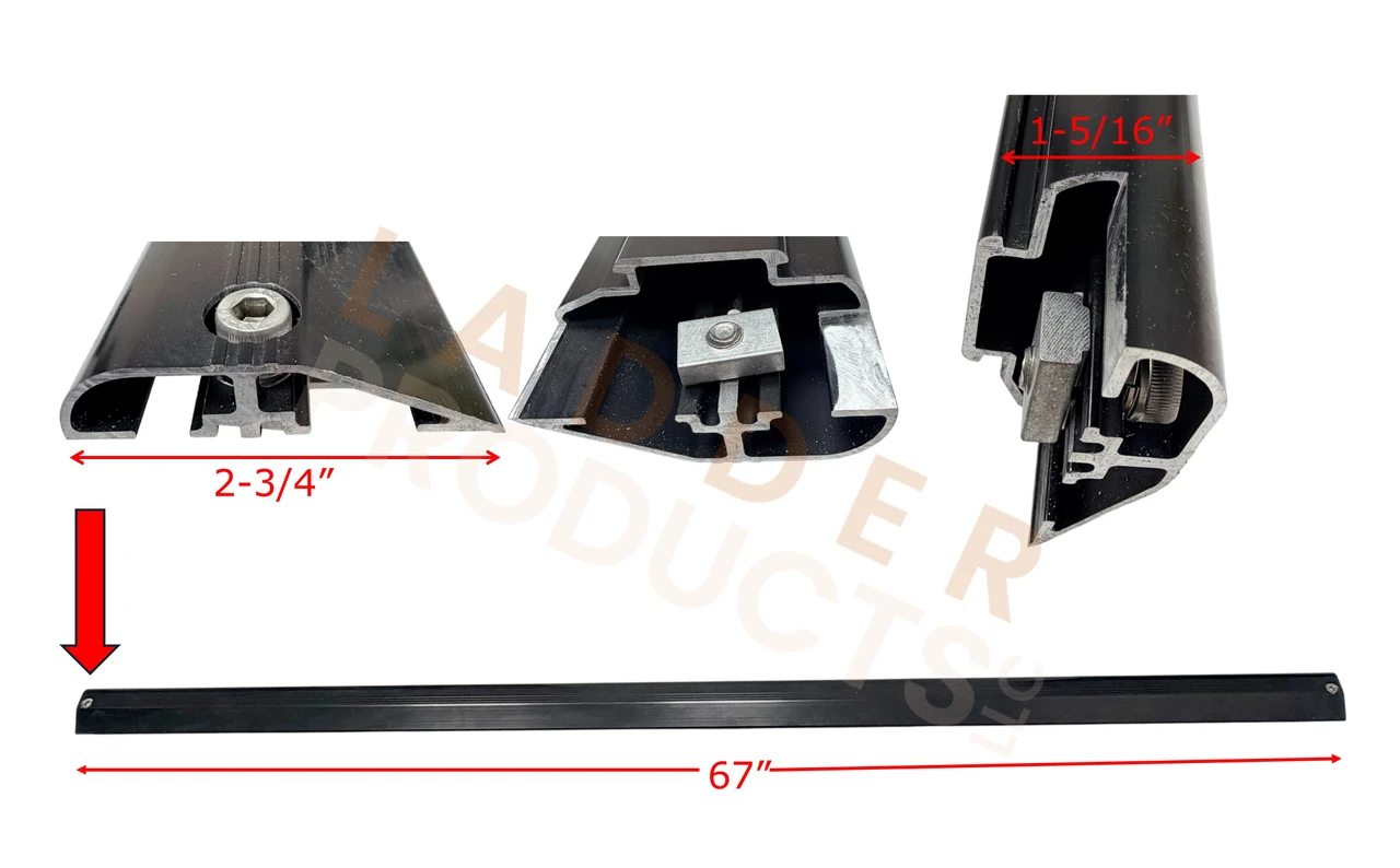 LadderProducts.com | Prime Design AluRack add-on 67' Heavy Duty Crossbar Module AR-2011, AR-2011-BLK