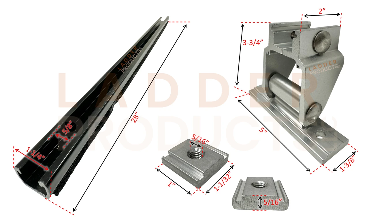 LadderProducts.com | Prime Design AluRack Pickup Universal Base Mounting Module FBM-1026-BLK (Black)