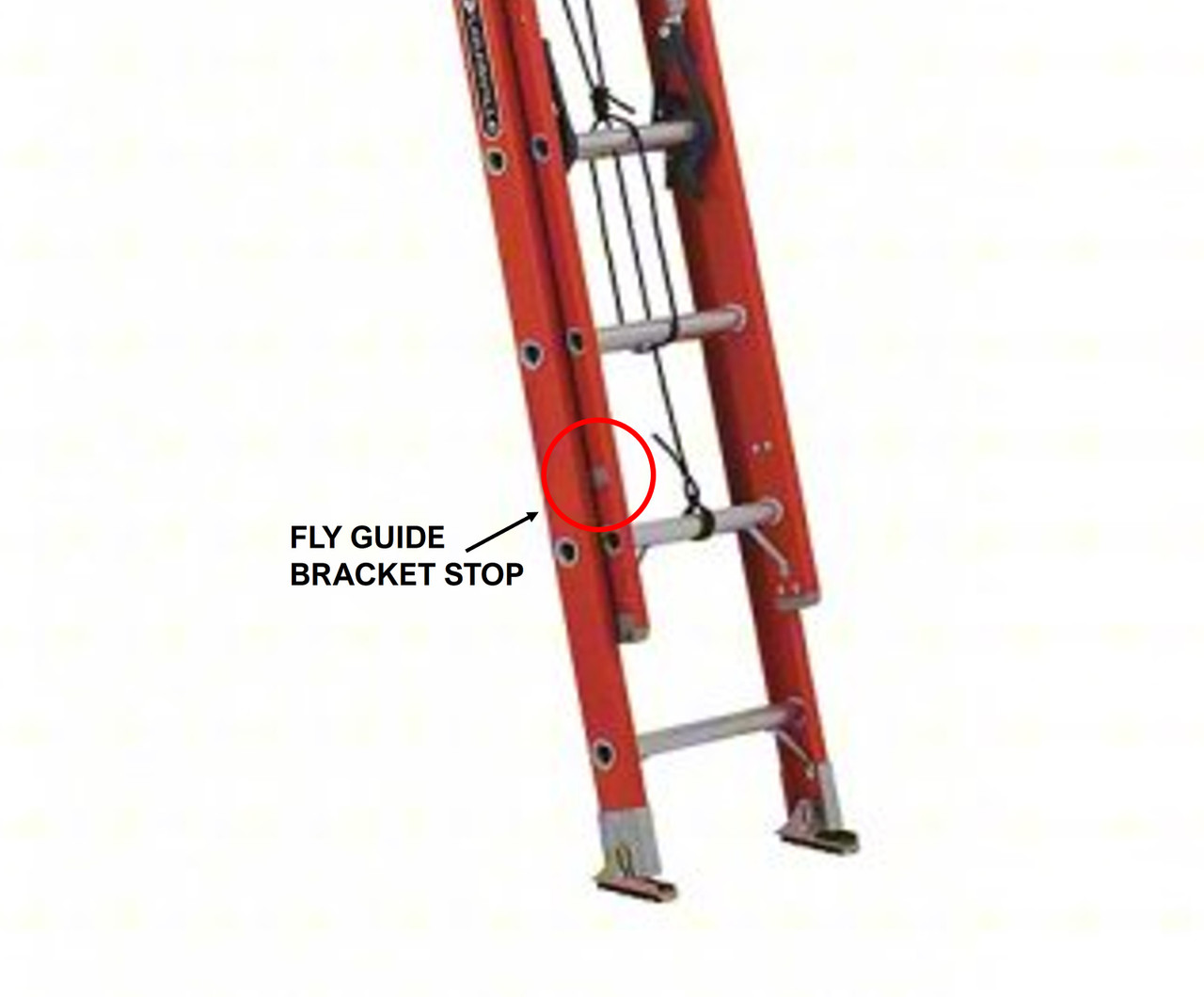 LadderProducts.com | Louisville Fly Guide Bracket Stop 2- Holes Kit (1 Pair) For FE2000 Series Ladder