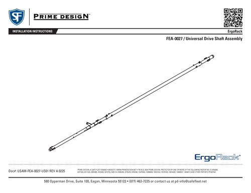 LadderProducts.com | Prime Design NEXT GEN Drive Shaft Assembly Feature FEA-0027 [6 FT – 8 FT]