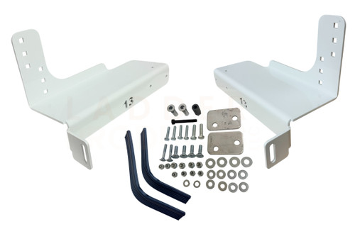 LadderProducts.com | Weather Guard Headache Rack White 62.0" - 62.5" Cab Protector Mounting Kit Model 1913-3-02