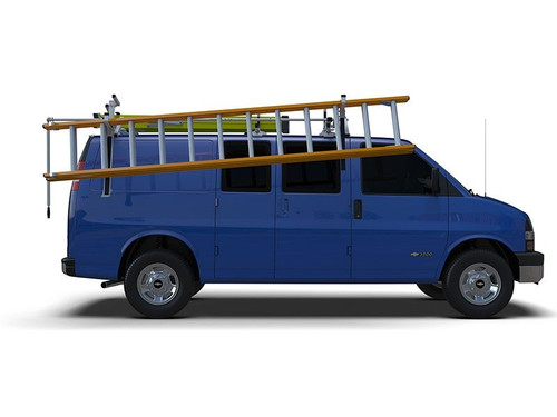 LadderProducts.com | Prime Design NextGen ErgoRacks RR-GM-68-M - Chevy Express & GMC Savana Dual Side Drop-Down Ladder Rack