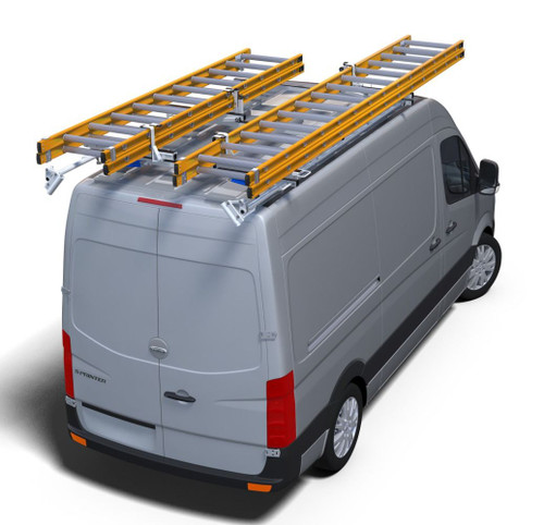 LadderProducts.com | Prime Design NextGen ErgoRack Dual Drop-Down Ladder Rack for Mercedes Sprinter