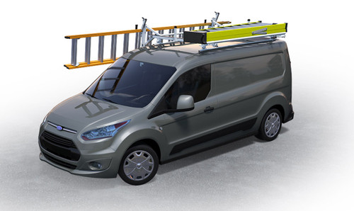 LadderProducts.com | Prime Design NextGen ErgoRack Single Side Drop-Down and Clamp-Down Ladder Rack for Ford Transit Connect