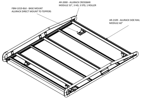 LadderProducts.com | Prime Design AluRack AR1215 for Compact Ford Maverick Pickup w/ Topper