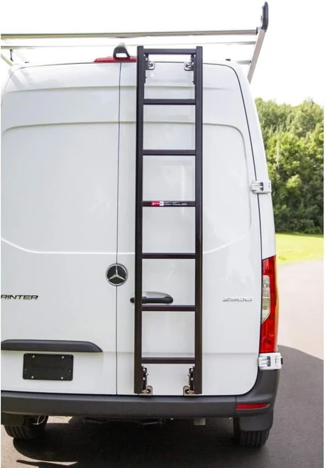 LadderProducts.com | Prime Design Rear Door Access Ladder Mercedes Sprinter - 99" Standard Roof AAL-8004
