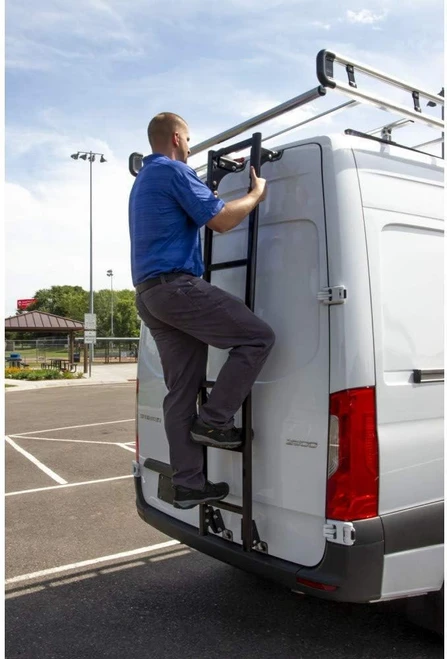 LadderProducts.com | Prime Design Rear Door Access Ladder Mercedes Sprinter - 111" High Roof AAL-8003