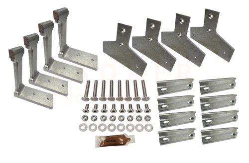 LadderProducts.com | Prime Design Side Wall Mounting Kit FBM-1028-BLK for 2 Crossbar ErgoRacks on Box Trucks