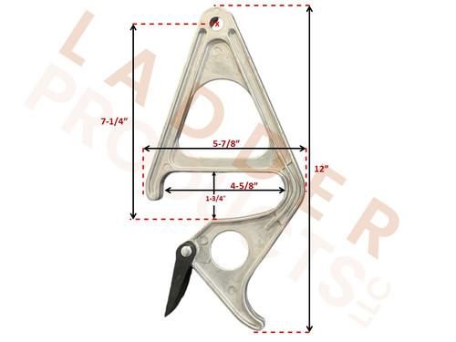 LadderProducts.com | Bauer Fiberglass Extension Ladder Replacement D-Rung Lock Kit 07050