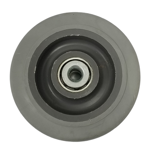 LadderProducts.com | 4" x 1-1/4" Thermoplastic Rubber (TPR) Gray Wheel with Ball Bearing QMIR4G3