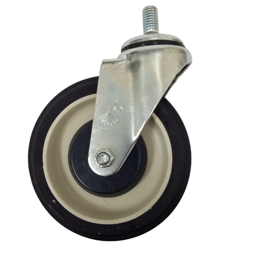 LadderProducts.com | 5" x 1-1/4" Shopping Cart Polyurethane Threaded Stem Caster Wheels Q815022PLY