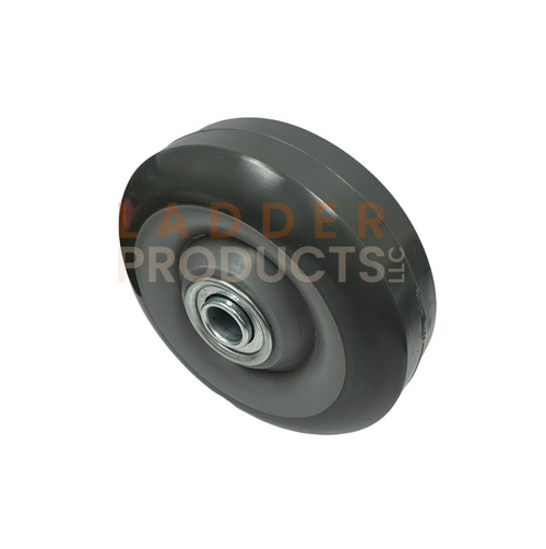 LadderProducts.com | 4-1/4" x 1" Non Marking Gray Wheel with 1/2" Ball Bearing Axle R4-24B