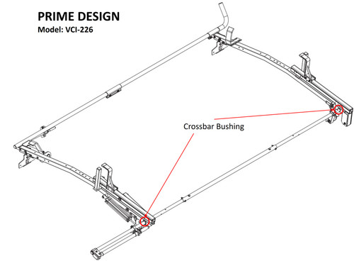 LadderProducts.com | Prime Design ErgoRack Black Crossbar Driveshaft Bushing (Pair) BSH-3004