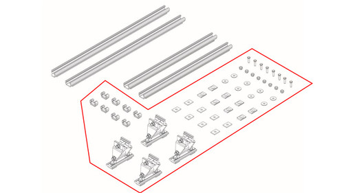 LadderProducts.com | Prime Design HKT-8052 Hardware Kit for Ford Transit Connect FBM-1012