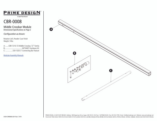 LadderProducts.com | Prime Design ErgoRack CrossBar Kit 72" CBR-0008