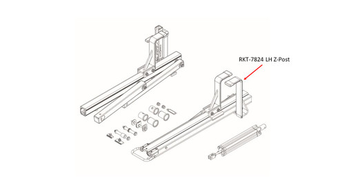 LadderProducts.com | Prime Design ErgoRack Adjustable Slide LH Z-Post RKT-7824