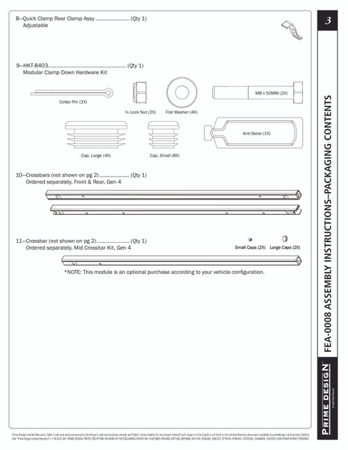 LadderProducts.com | Prime Design HKT-8403 Clamp Down Hardware Kit for FEA-0008