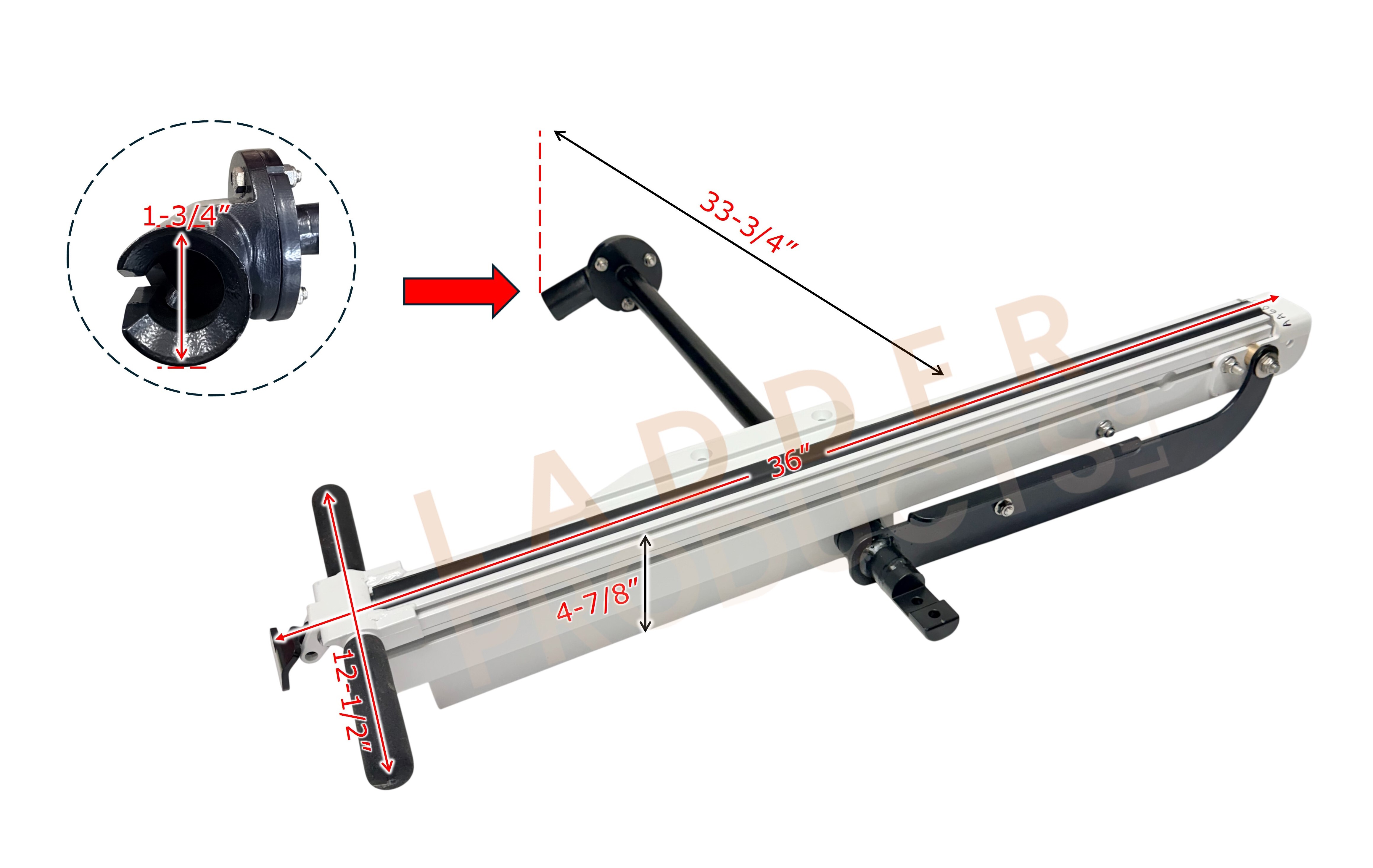 r o o m.1 2 32DL Adrian Steel ProLift Passenger Max Drop T-Handle Assembly 68189-W