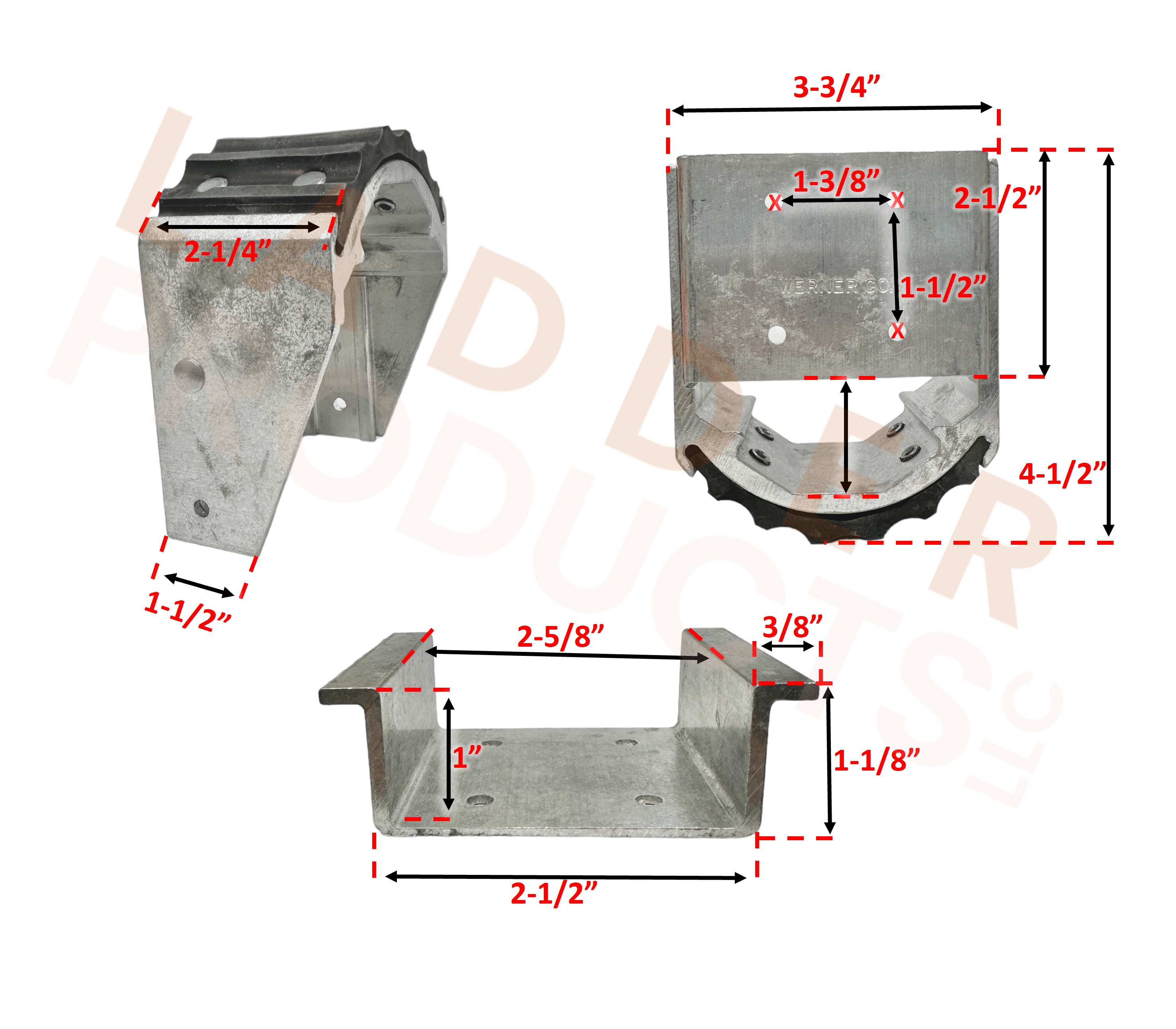 Werner Manhole Ladder Bracket Safety Shoe 26-9