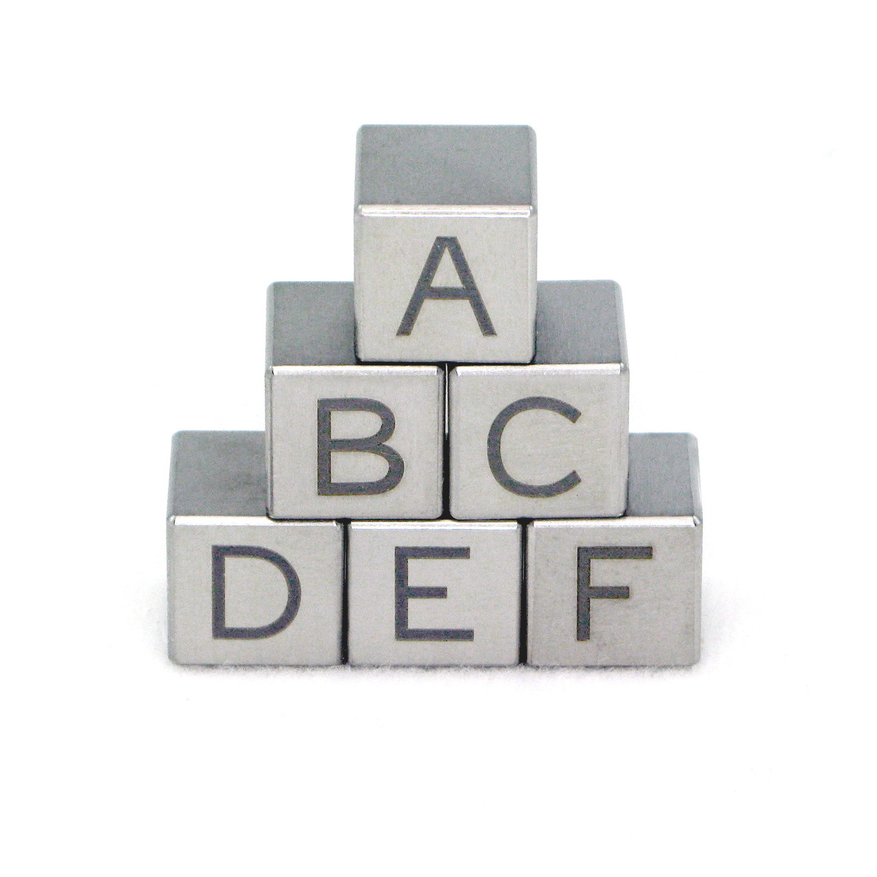 0.5" Engraved Letter Cube Midwest Tungsten Service