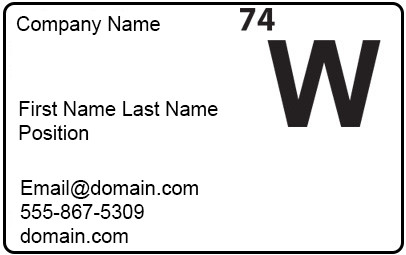 Tungsten (W) Metal Engraved Business Cards Midwest Tungsten Service