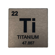 Titanium 1.5" Cube - Engraved Periodic Table Symbol Titanium 1.5" Cube - Engraved Periodic Table Symbol