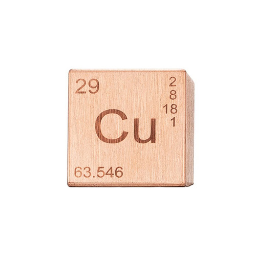 Copper Element Cube - Engraved - 1"