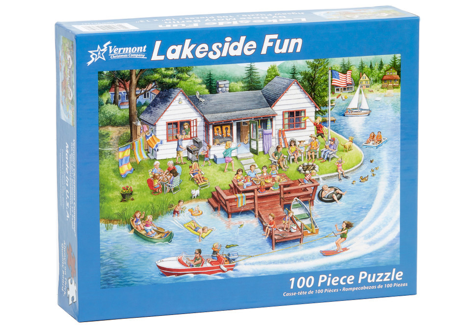 Lakeside Fun Jigsaw Puzzle | 100 PC - Vermont Christmas Company
