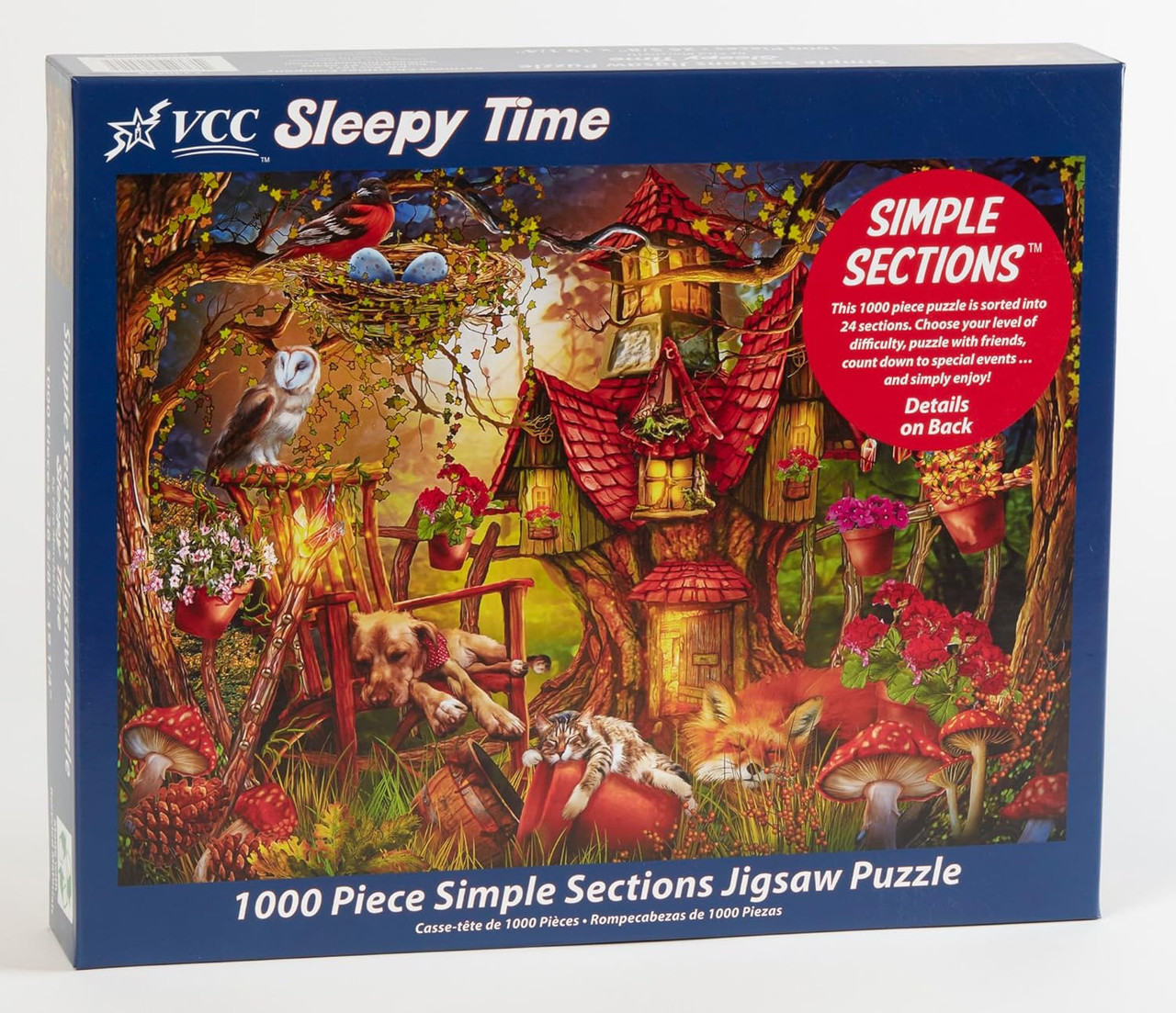 Sleepy Time Simple Sections® Jigsaw Puzzle | 1000 PC - Vermont