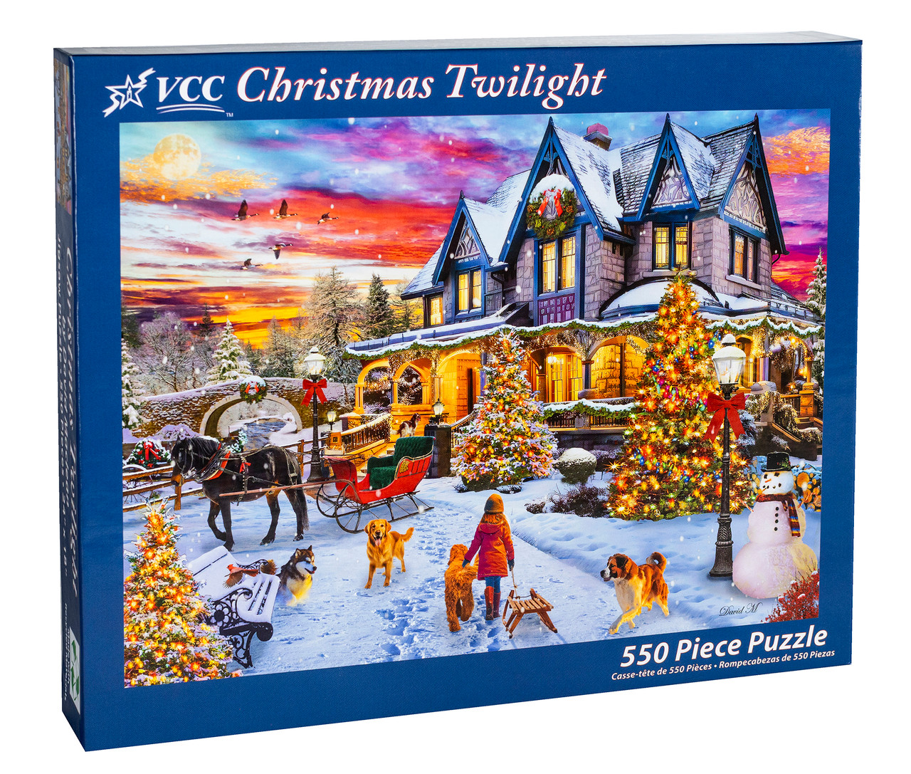 Christmas Twilight Jigsaw Puzzle | 550 PC - Vermont Christmas Company