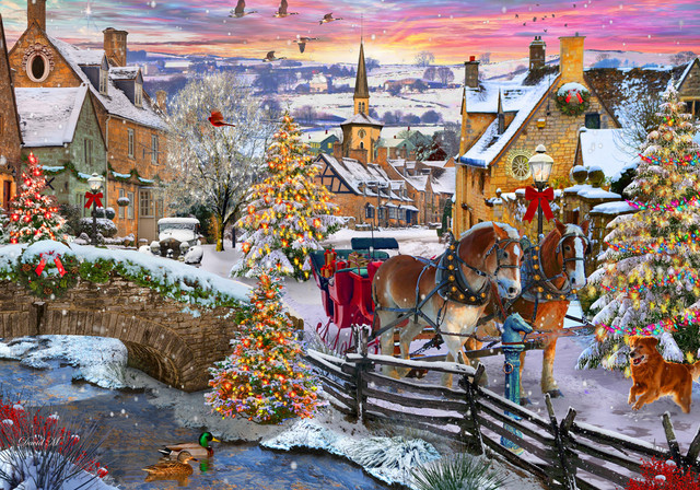 Vintage Christmas Jigsaw Puzzle | 1000 PC - Vermont Christmas Company