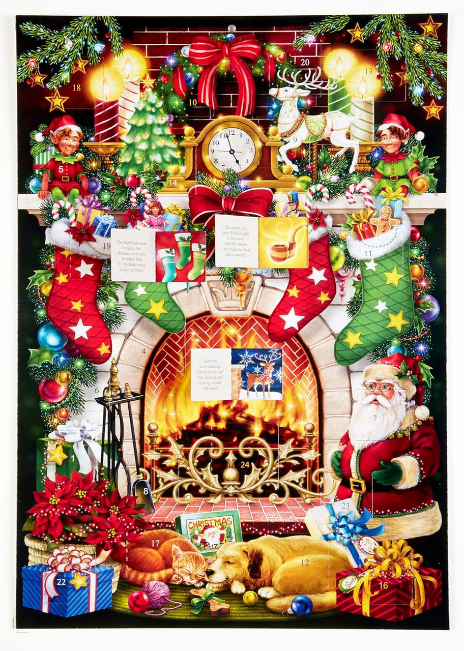 Christmas Fireplace Advent Calendar