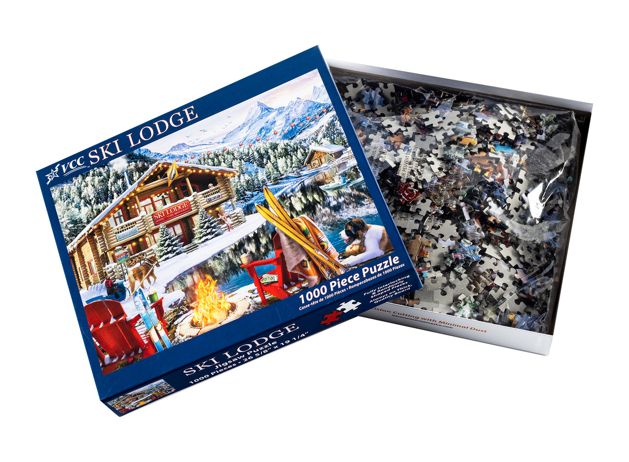Ski Lodge Jigsaw Puzzle | 1000 PC - Vermont Christmas Company