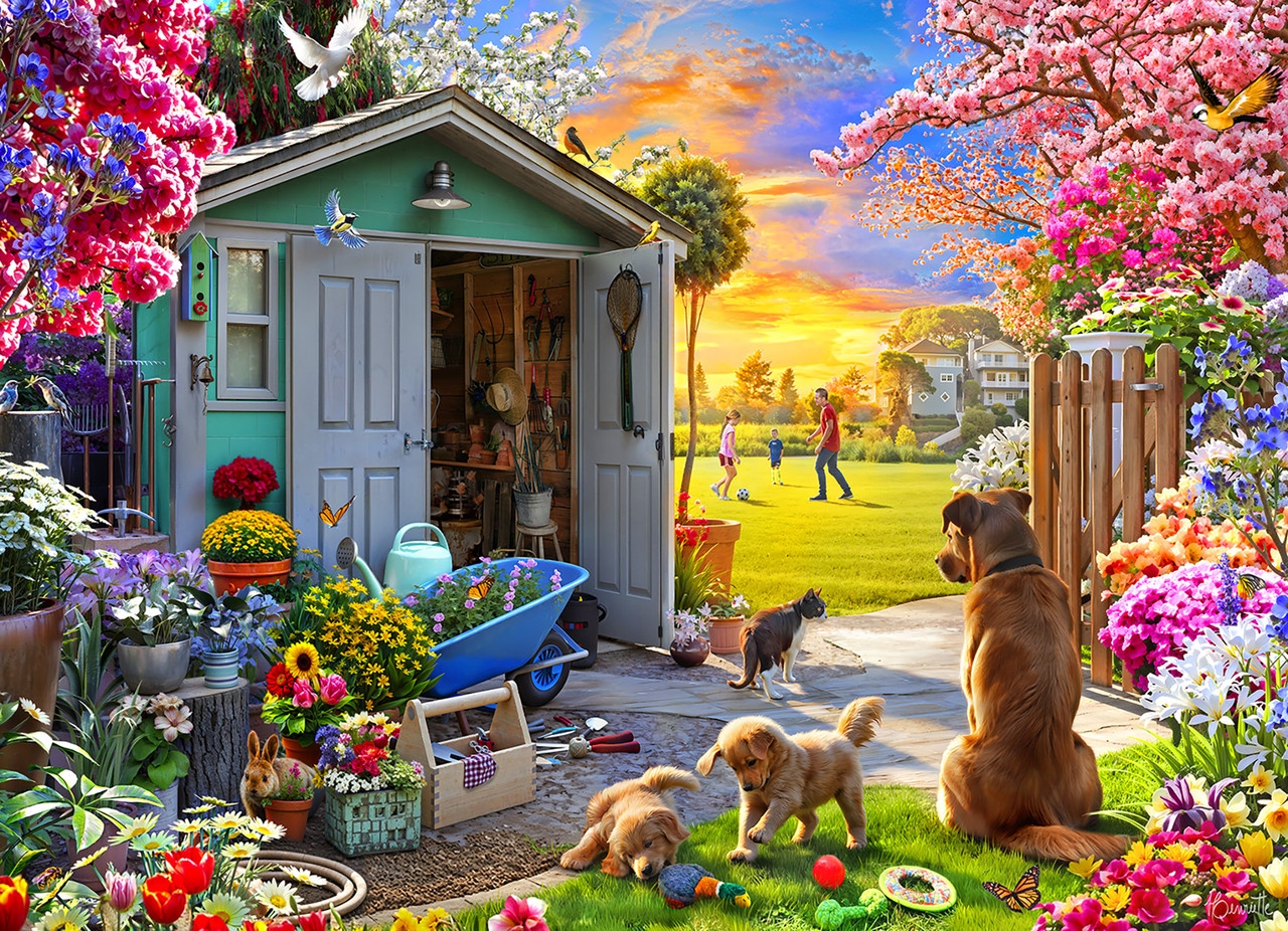 Backyard Bliss Jigsaw Puzzle | 1000 PC - Vermont Christmas Company