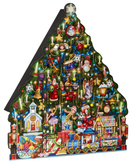 Christmas Tree Wooden Advent Calendar