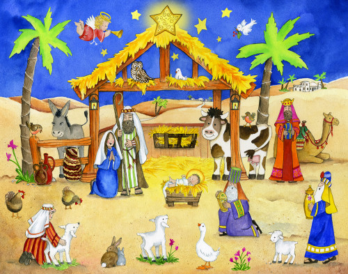 Starlit Stable Sticker Advent Calendar