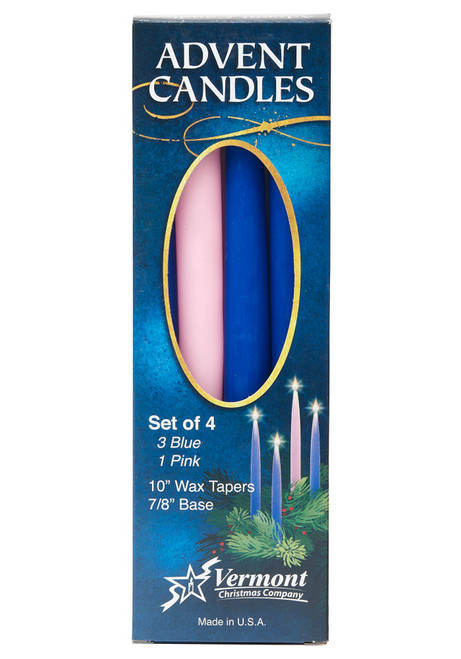 Blue Advent Candle Set