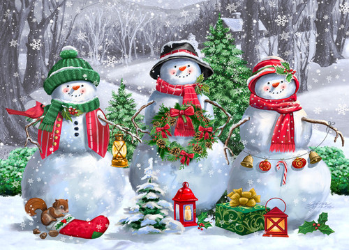 Box Snow Friends Christmas Cards