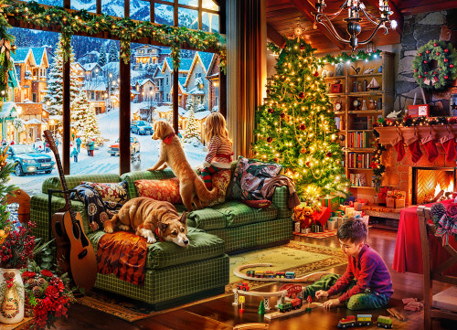 Fireside Christmas Jigsaw Puzzle | 1000 PC Fireside Christmas Jigsaw Puzzle | 1000 PC