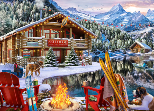 Ski Lodge Jigsaw Puzzle | 1000 PC Ski Lodge Jigsaw Puzzle | 1000 PC