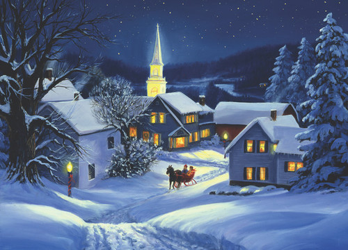 Christmas Steeple Christmas Cards - Set of 100 Christmas Steeple Christmas Cards - Set of 100