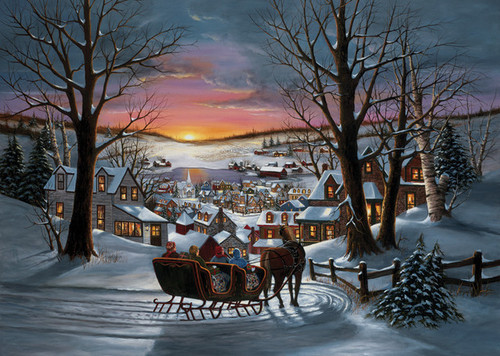 Sleigh Ride Christmas Cards - Set of 100