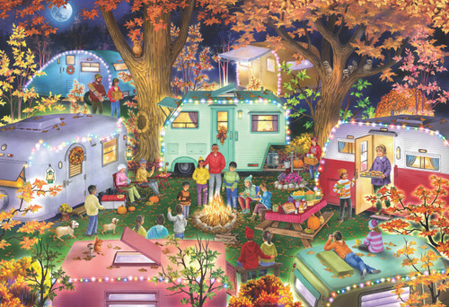 Fall Campers Jigsaw Puzzle | 100 PC Fall Campers Jigsaw Puzzle | 100 PC