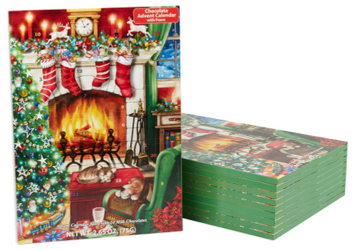Cozy Christmas Chocolate Advent Calendar - Set of 10